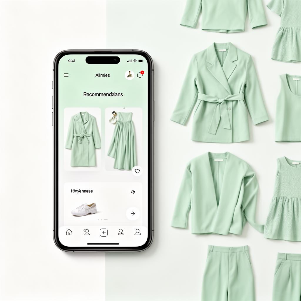 AI outfit recommendations on phone